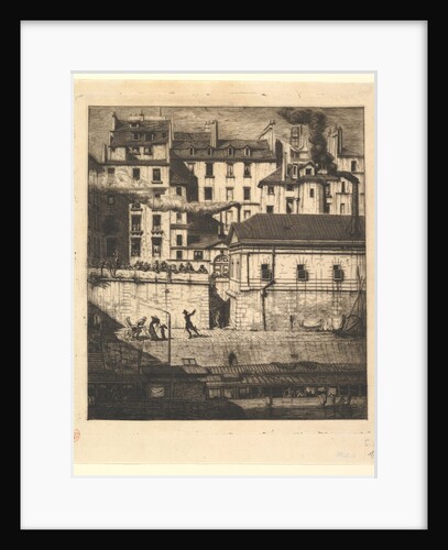 The Mortuary, Paris, 1854 by Charles Meryon