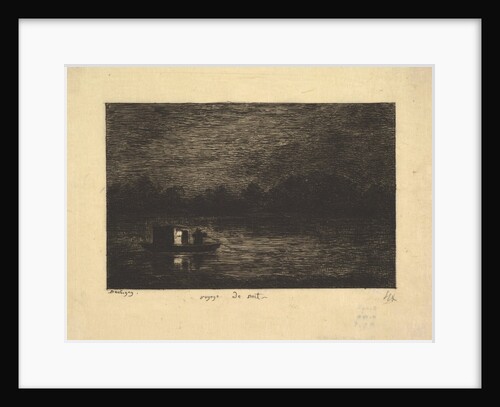 Night Voyage, from the series, Voyage en Bateau, 1861 by Charles Francois Daubigny