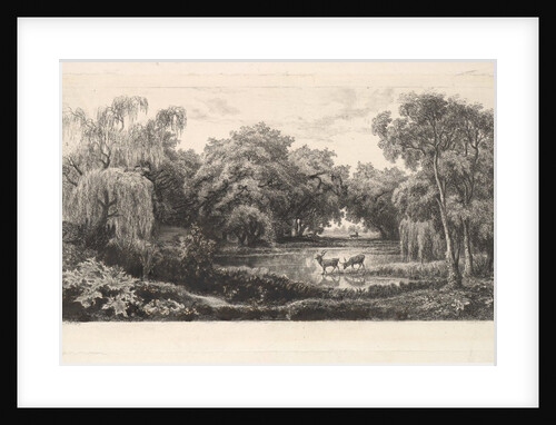 The Deer Pond, 1837-78 by Charles Francois Daubigny