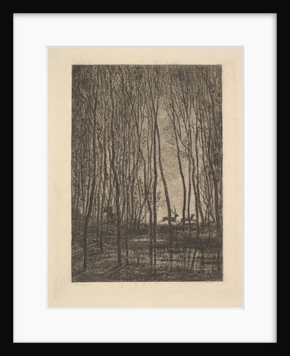 Deer in the Woods, 1850 by Charles Francois Daubigny