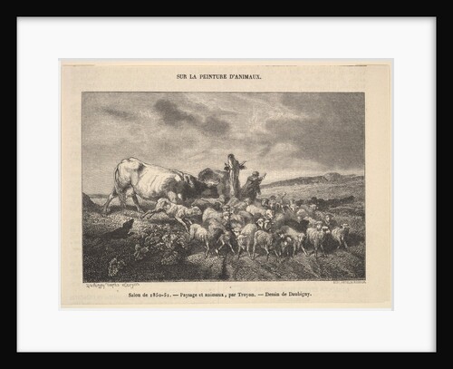 Salon de 1850-51; Paysage et Animaux, par Troyon, 1850-51 by Charles Francois Daubigny