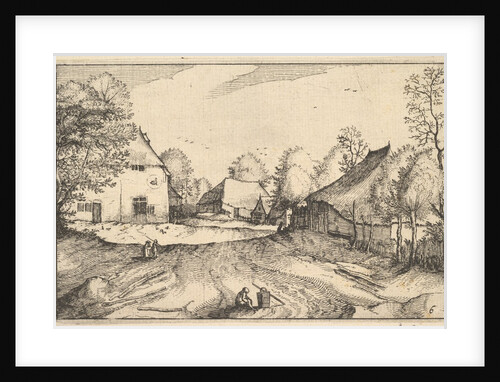 The Swan's Inn, plate 6 from Regiunculae et Villae Aliquot Ducatus Brabantiae, ca. 1610 by Claes Jansz Visscher