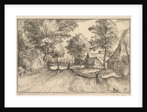 Village Road, plate 4 from Regiunculae et Villae Aliquot Ducatus Brabantiae, ca. 1610 by Claes Jansz Visscher