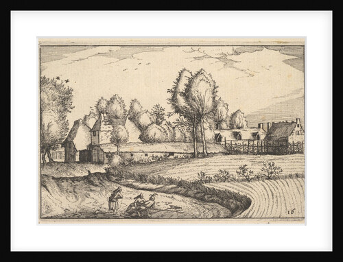 Road along a Field, plate 16 from Regiunculae et Villae Aliquot Ducatus Brabantiae, ca. 1610 by Claes Jansz Visscher