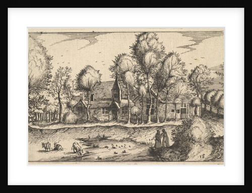 A Pond, plate 18 from Regiunculae et Villae Aliquot Ducatus Brabantiae, ca. 1610 by Claes Jansz Visscher