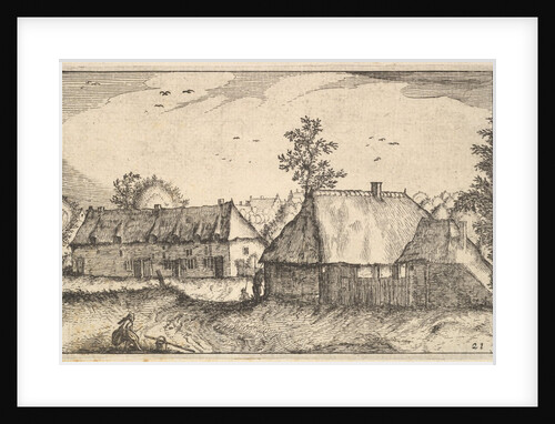 Large Sheds, plate 21 from Regiunculae et Villae Aliquot Ducatus Brabantiae, ca. 1610 by Claes Jansz Visscher