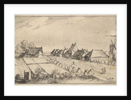 Fields and a Road,plate 8 from Regiunculae et Villae Aliquot Ducatus Brabantiae, ca. 1610 by Claes Jansz Visscher