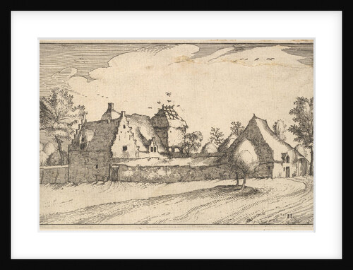 Walled Farm, plate 11 from Regiunculae et Villae Aliquot Ducatus Brabantiae, ca. 1610 by Claes Jansz Visscher