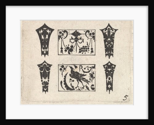 Blackwork Print with a Symmetrical Schweifwerk Pattern, ca. 1620 by Claes Jansz Visscher