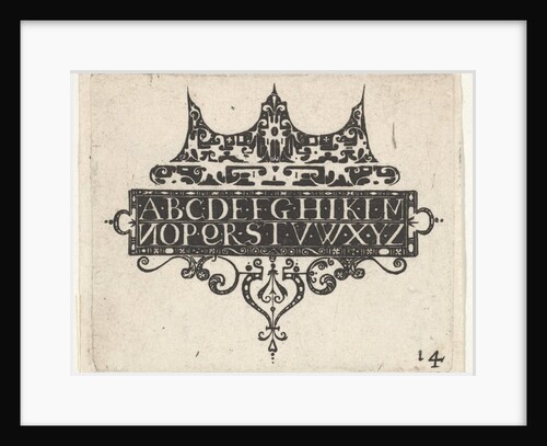 Blackwork Print with the Alphabet, ca. 1620 by Claes Jansz Visscher