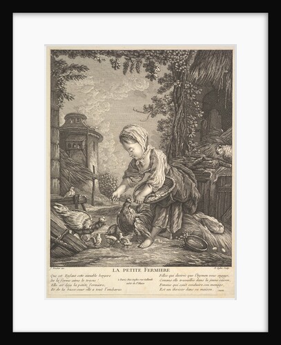 The Little Farm Girl, ca. 1753 by Claude Augustin Duflos le Jeune