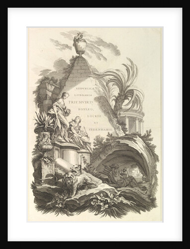 Frontispice pour le 'Tombeau de Boyle, Locke, et Sydenham by Claude Augustin Duflos le Jeune