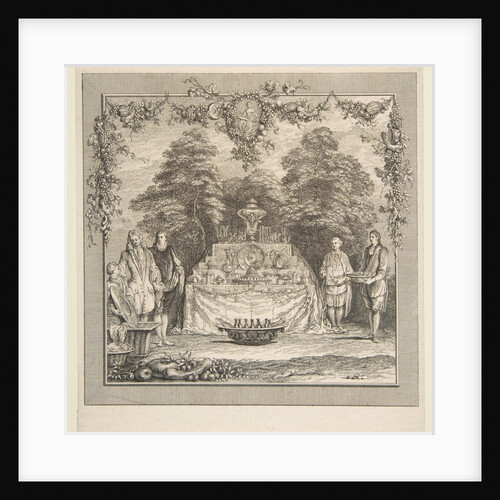 La Colation preparee dans un jardin by Claude Gillot/Jacques Gabriel Huquier