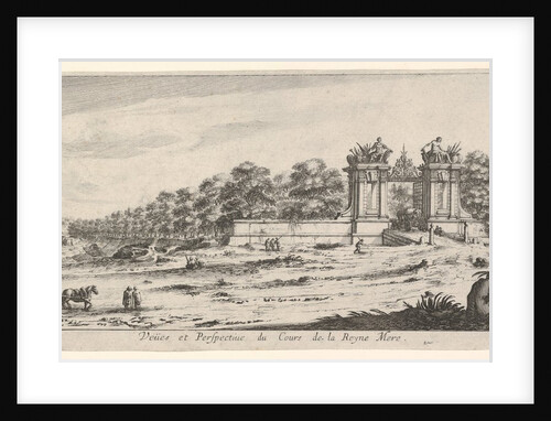 View of the gate of the residence of the Queen Mother, from the series 'Views and new …, ca. 1644 by Claude Goyrand