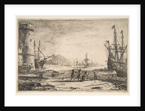 Harbour with a Large Tower, ca. 1641 by Claude Lorrain