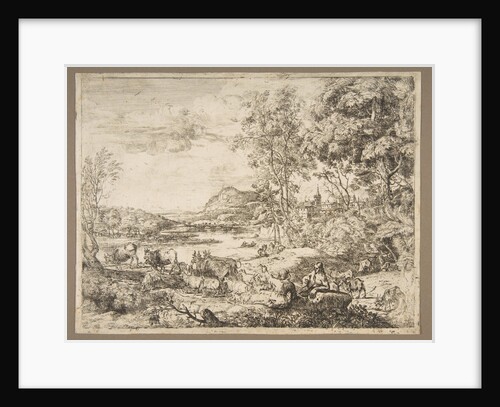 Shepherd and Shepherdess Conversing in a Landscape, ca. 1651 by Claude Lorrain