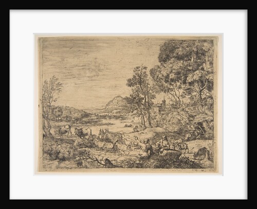 Shepherd and Shepherdess Conversing in a Landscape, ca. 1651 by Claude Lorrain