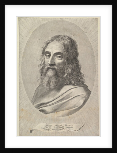 Bust of St. Joseph in an Oval by Claude Mellan