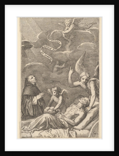 St. Nicolas Praying for a Dying Man by Claude Mellan