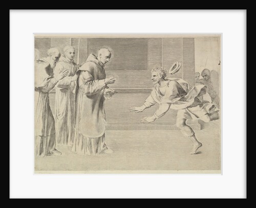 St. William, Duke of Aquitaine, Converted by St. Bernard by Claude Mellan