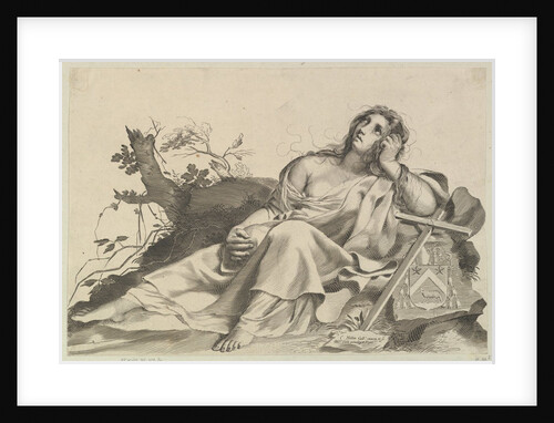 Mary Magdalen Meditating by Claude Mellan