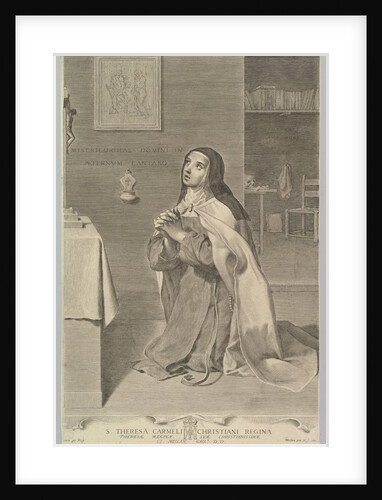 St. Theresa Kneeling in Prayer, 1661 by Claude Mellan