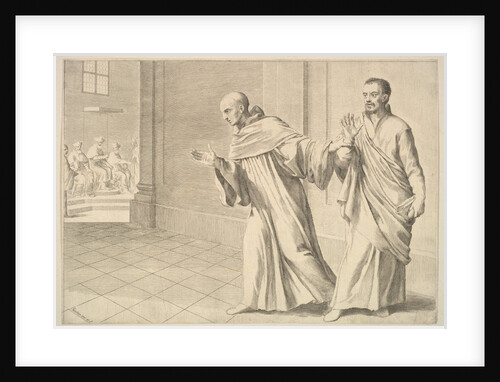 St. Bernard Taking a Brother to an Assembly by Claude Mellan