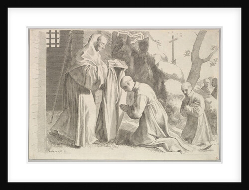 St. Bernard Receives a Monk's Habit by Claude Mellan