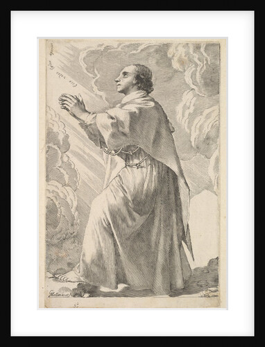 A Young Saint in Prayer by Claude Mellan