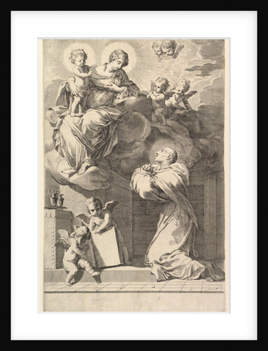 Saint Bernard Kneeling before the Virgin and Child, 1640 by Claude Mellan