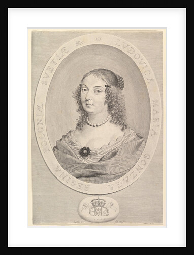 Ludovica Maria Gonzaga, Queen of Poland, 1645 by Claude Mellan