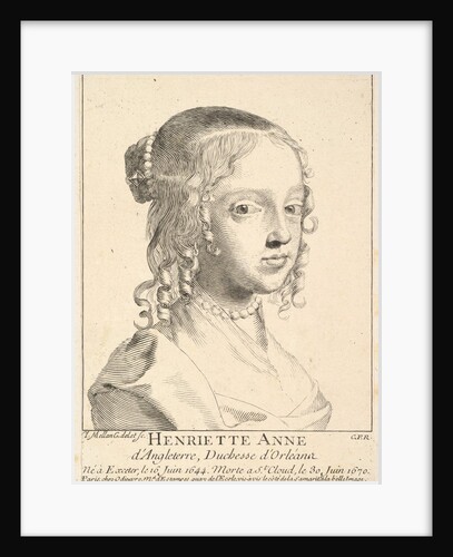 Henriette-Anne d'Angleterre, duchesse d'Orléans by Claude Mellan
