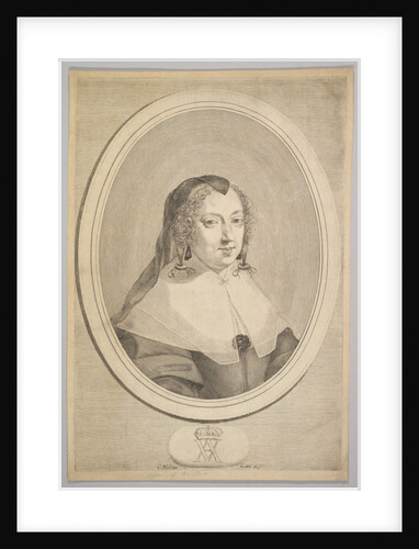 Anne of Austria, ca. 1645 by Claude Mellan