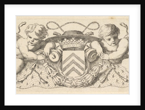 Two Cherubs with the Arms of Cardinal Richelieu, before 1642 by Claude Mellan