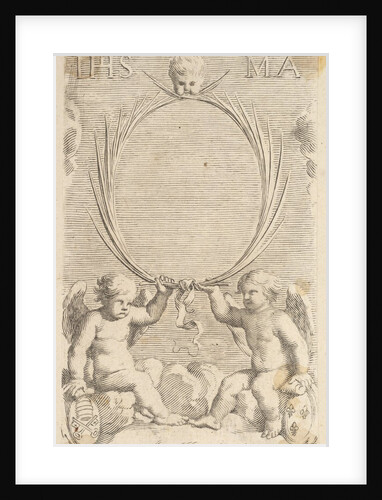 Two Angels Seated on Clouds by Claude Mellan