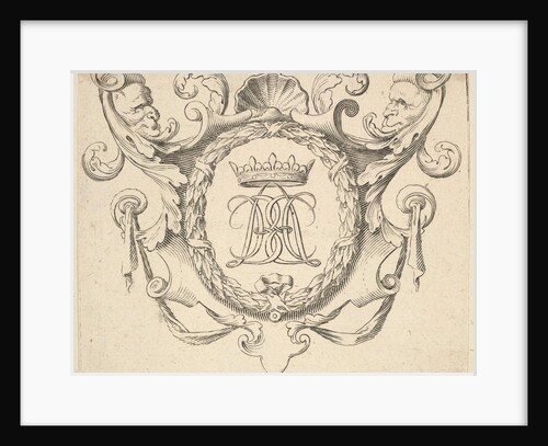 Monogram Crowned by Claude Mellan