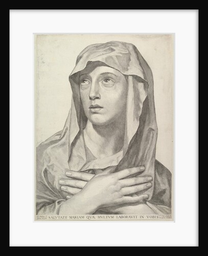 Bust of the Virgin, 1650 by Claude Mellan