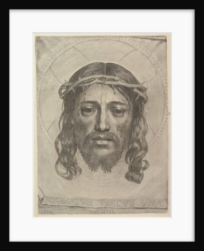 Face of Christ on St. Veronica's Cloth, 1649 by Claude Mellan