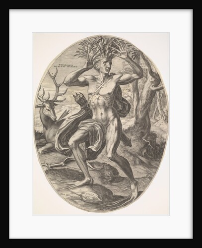 Cyparissus from set The Rural Gods, 1565 by Cornelis Cort
