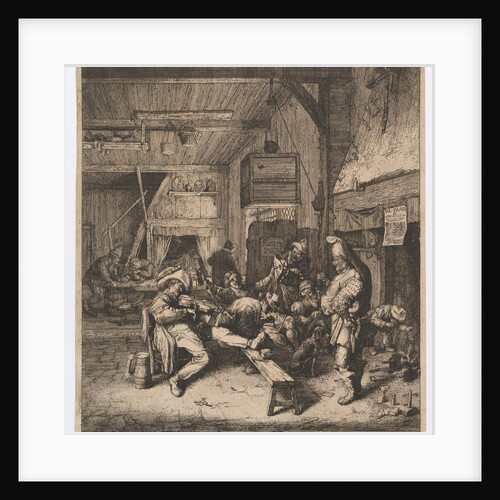 The Violin Player Seated in the Inn, 1685 by Cornelis Dusart