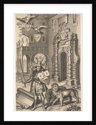 Allegorical Portrait of Count Tassis illustration from Jean Jacques Chifflet, Les marques …, 1645 by Cornelis Galle I