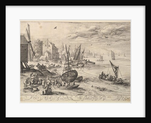Harbor Scene by Crispijn de Passe I
