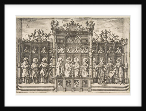 Large Choirstall with Christ Blessing the Virgin, ca. 1518-20 by Daniel Hopfer