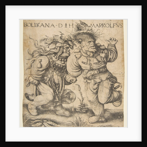 Bolinka and Marcolfus, late 15th-early 16th century by Daniel Hopfer