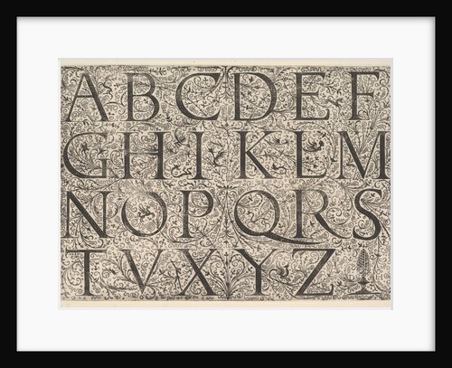 Roman Majuscule Alphabet, ca. 1520 by Daniel Hopfer
