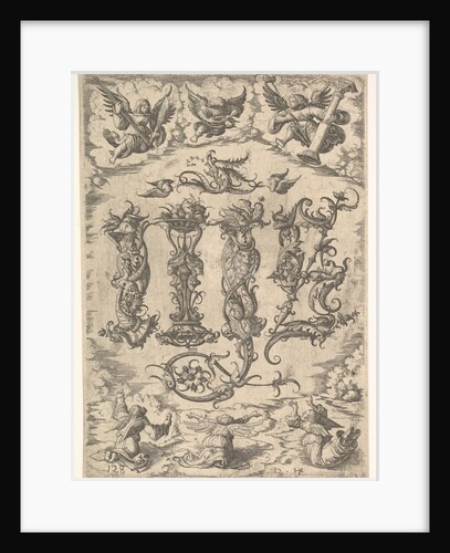 IHS Monogram surrounded by Six Angels, ca. 1485-1536 by Daniel Hopfer