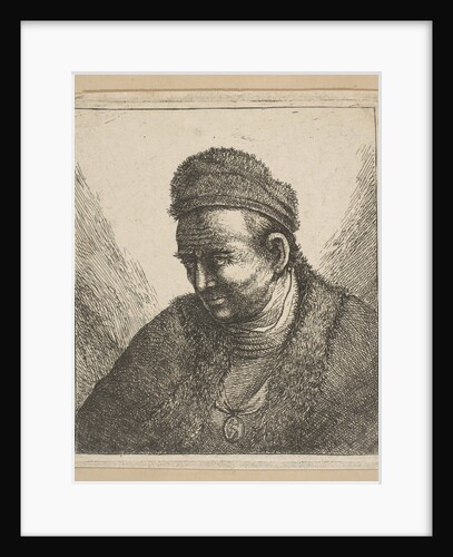 Beardless Man in Fur Cloak and Cap: Bust, second half 18th century by David Deuchar