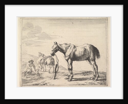 Horse Bound to a Post, turned left by Dirck Stoop