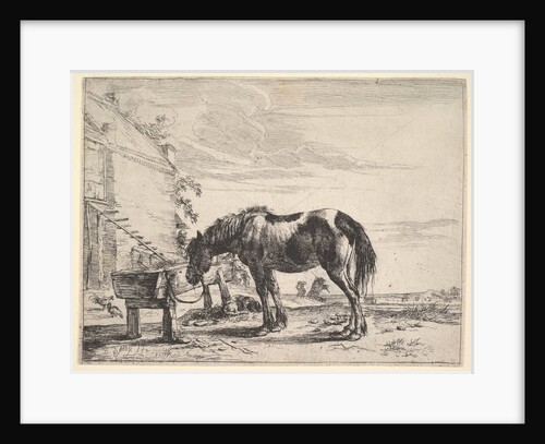 Horse Bound to a Feeding Trough by Dirck Stoop