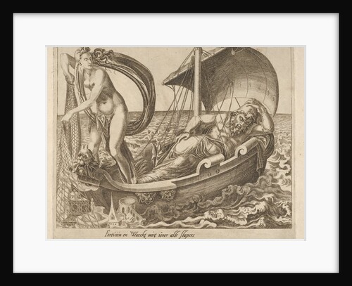 Fortune Does Not Watch over All Sleepers from Six Sayings about Fortune, ca. 1560 by Dirck Volkertsen Coornhert